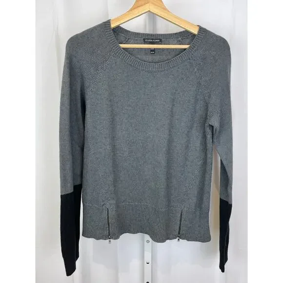 Eileen Fisher Sweaters Eileen Fisher Colorblock Zip Hem